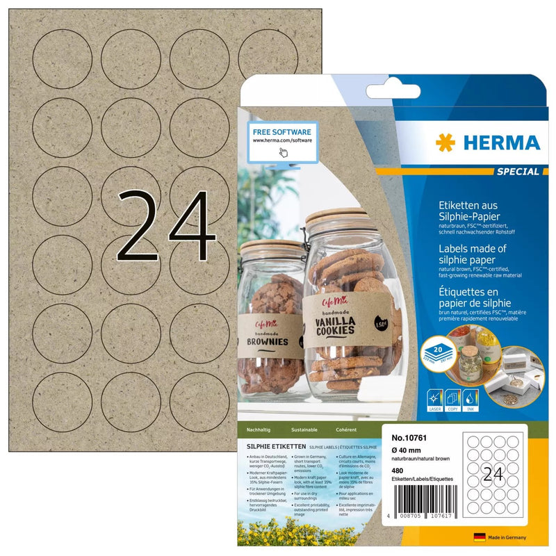 Herma Labels Silphie A4 20 Hojas 40MM Round