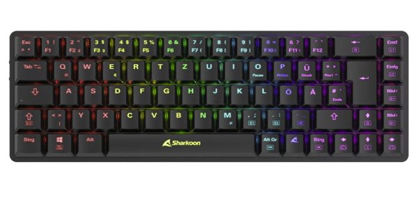 Sharkoon Purewriter W65, Keyboard Black Disposición de, Kailh Choc V2 Low Profile Network 4044951036929