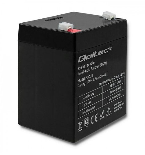 Qoltec 53033 Battery Agm 12V 4.5AH MAX.1.35A