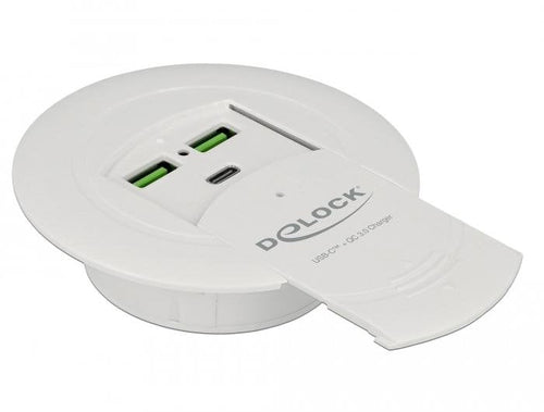 Delock 64065 Charger USB Type-c™ Pd 85W + Qualcomm Quick Charge 3.0 Assembly Desk — image 1