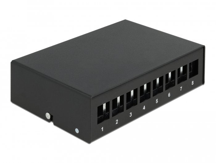 Delock Keystone Patchpanel 8 Port Black