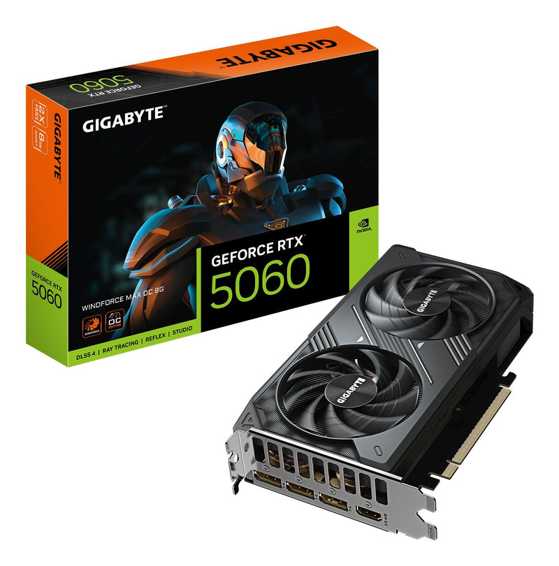 Gigabyte Graphics Card GeForce Rtx 5060 Windforce Max. Oc 8GB GV-N5060WF2MAX OC-8GD