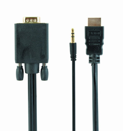 Gembird HDMI Cable a VGA With Audio M/M 1.80M Black A-HDMI-VGA-03-6 — image 1