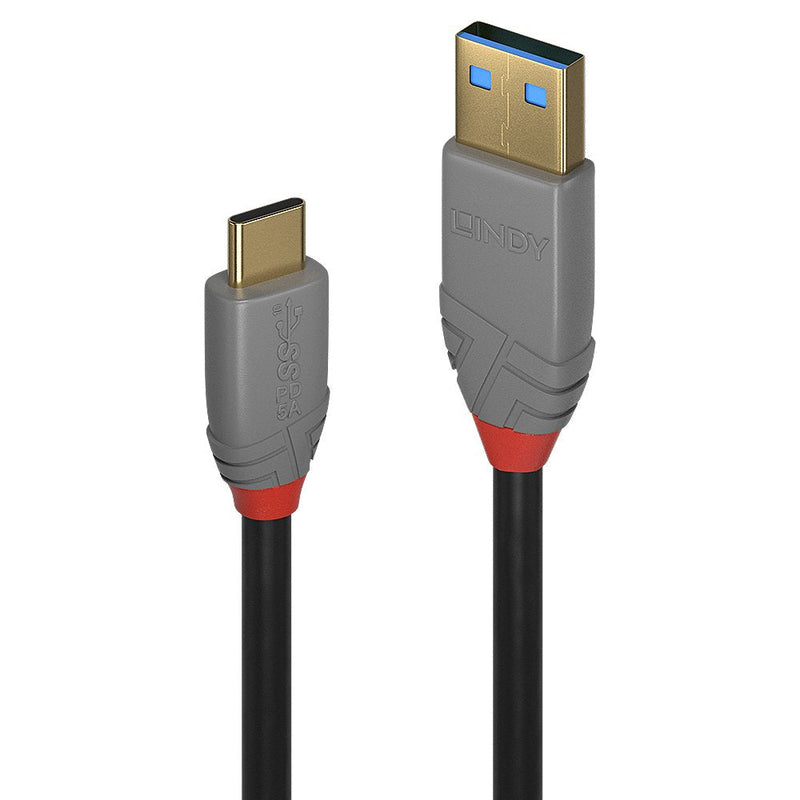 Lindy 36911 USB Cable 1M USB C USB a Black Grey