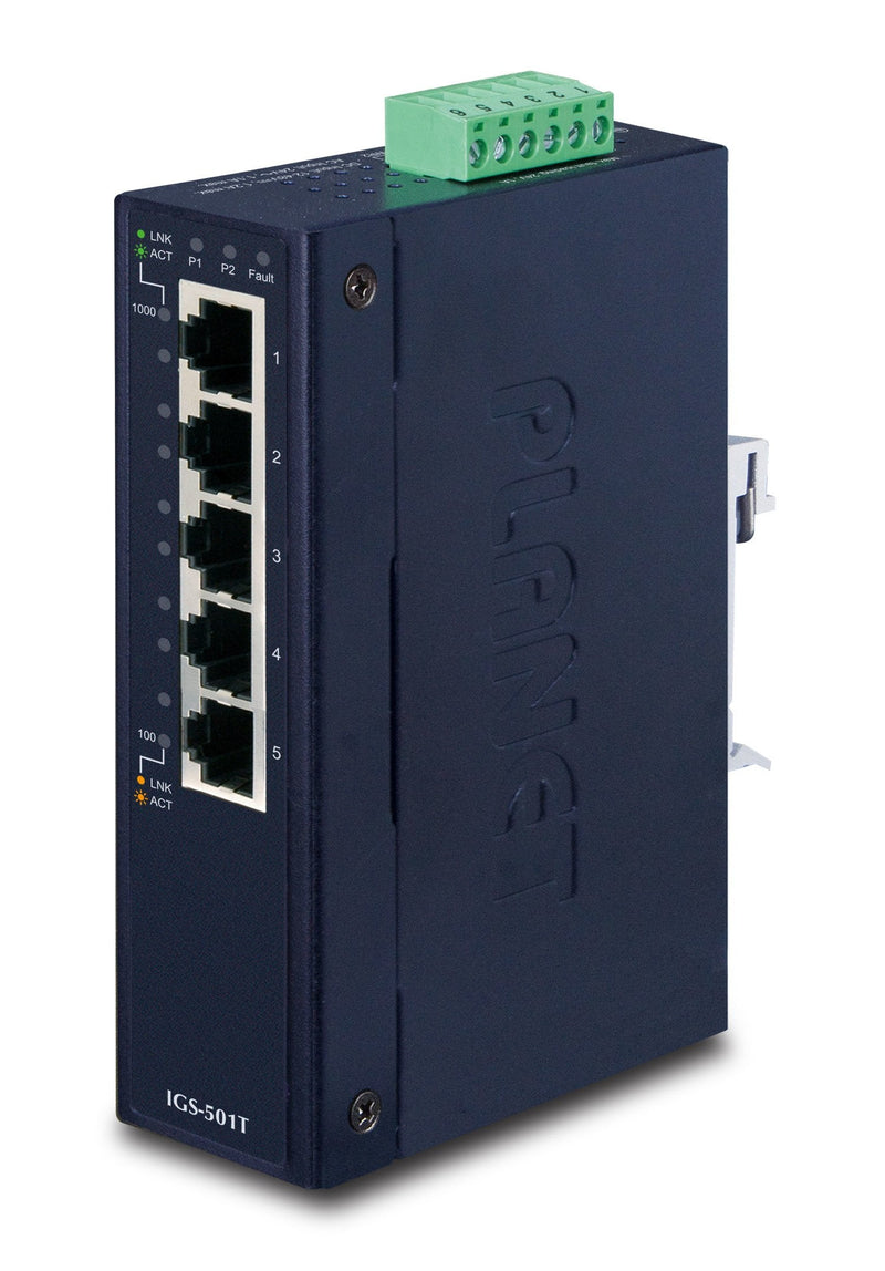 Planet IGS-501T Switch No Administrado Gigabit Ethernet (10/100/1000) Blue