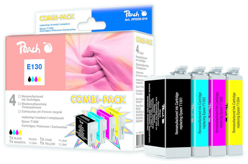 Peach 314791 Ink Black Cyan Magenta Yellow 4 Pieces