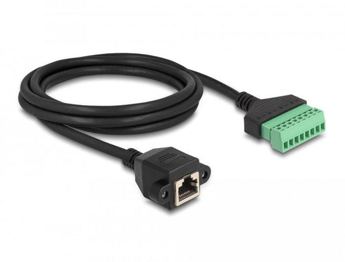 Delock RJ45 Cable CAT.6 Connector Female a Terminalblock Adapter Assembly 2M 2-PIEZAS — image 1