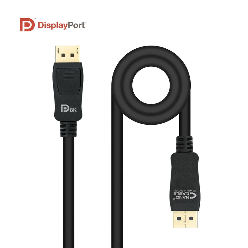 Nanocable Cable DisplayPort 1.4 Certif. VESA DP/M-dp/M 0.5M - Black