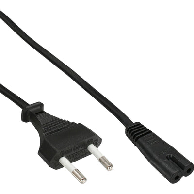 Inline Plug Suiza CEE7/16A Cable Power EURO8 C7, Black 1,8M — image 1