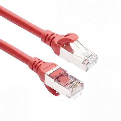 Red 10 Meters Tpe S FTP CAT.6A Ultra-flex Patch Cable Snagless With RJ45 Connectors — image 1