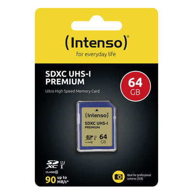 Intenso 64GB Sdxc Memory Flash Clase 10 Uhs-i — image 1