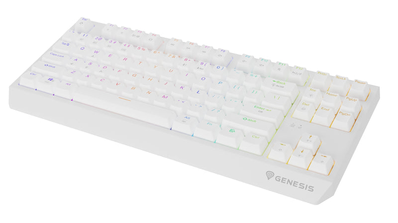 Genesis Thor 230 Tkl Keyboard Set USB + RF Wireless + Bluetooth QWERTY English Ee. Uu. White