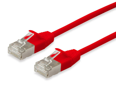 Equip Network Cable CAT.6A F/FTP 2x RJ45 15.00M Red Slim Lszh — image 1