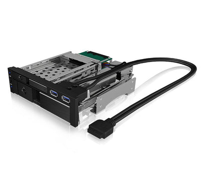 Icy Box IB-174SSK-U 13,3CM (5.25) 1X 2,5 + 1X 3,5 2XSATA, For 5,25 — image 1