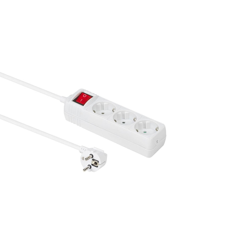 Microconnect GRU003W-SWITCH Base Múltiple 1,5M 3 Salidas AC Indoor White