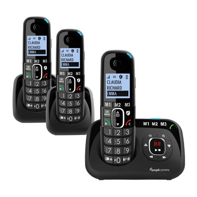 Amplicomms Bigtel 1583 Dect Grosstastentelefon Black — image 1
