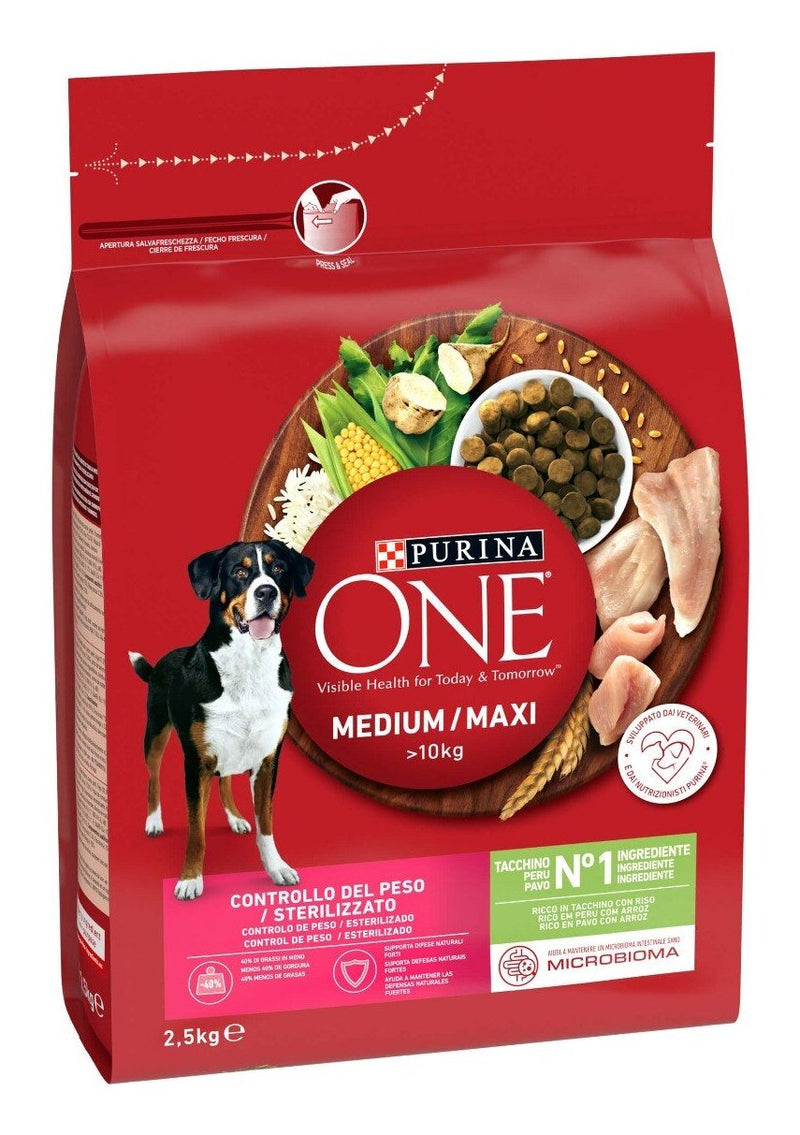 Purina One Med/Max. Adult Turkey & Rice 2,5KG