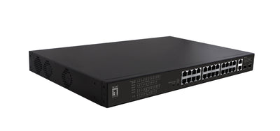 Switch Levelone 28X Fe FGP-2831 2XGE 2XGSFP 390W 802.3XPOE — image 1