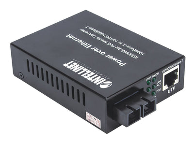 Intellinet Convertidor Medios Gigabit PoE + Sc Singlemode 20KM — image 1