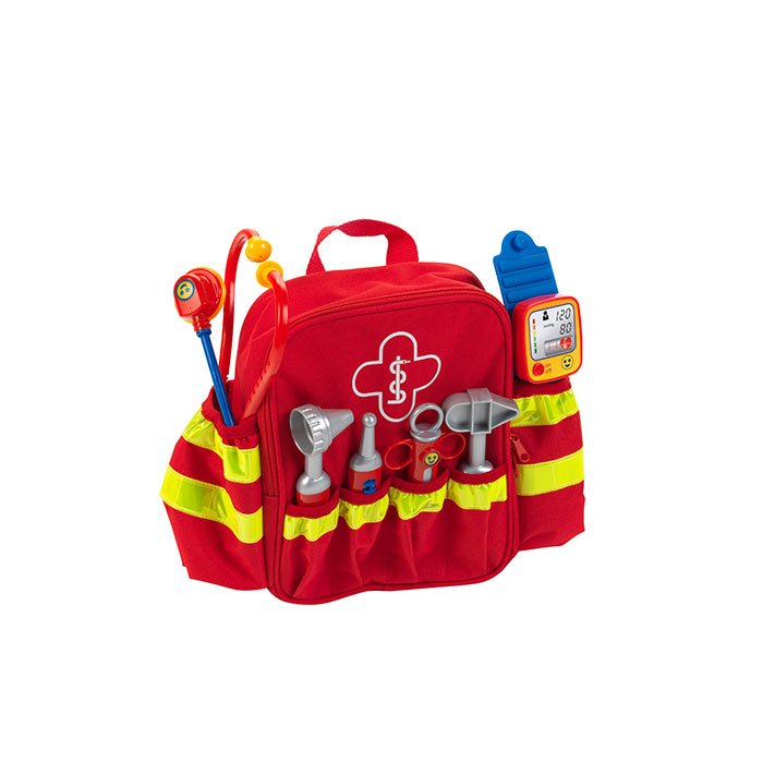 Theo Klein Backpack Rescate , Set Of Rol Red 4314