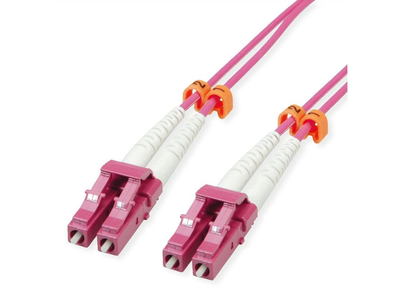 Value Lwl-cable 50 125M OM4, Lc Lc, Low-loss-stecker, Violett, 7M