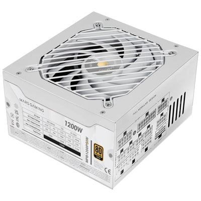 Mars Gaming Power Supply Modular 1200W MPB1200PSIW ATX 3.1 80 Plus Gold Pfc Activo White — image 1