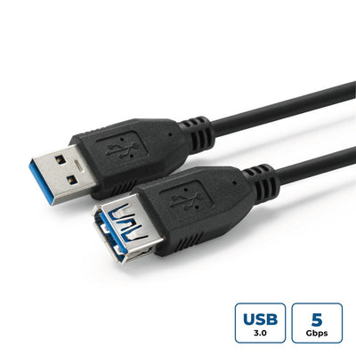 Microconnect USB3.0AAF3B USB Cable USB 3.2 Gen 1 (3.1 Gen 1) 3M USB a Black — image 1