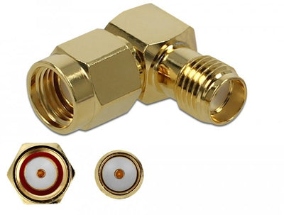 Delock 89978 Adapter Rp-sma Male a Sma Female 90° 10GHZ — image 1