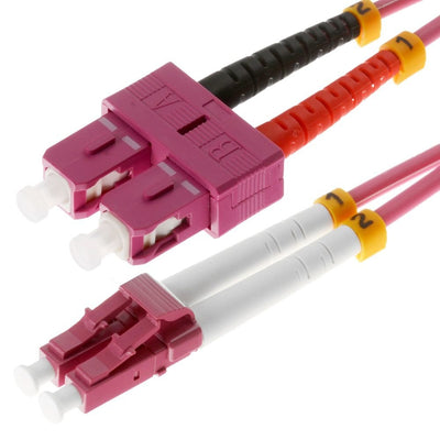 Helos Lwl Network Cable Lc/Sc Duplex 50/125?M OM4 Erikavioletat 7,5M — image 1