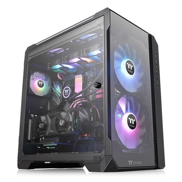 Thermaltake PC Case Tower E-atx View 51 Tg ARGB Black 2XVEN 200MM/1XVEN 120MIN Ncluid/3XCRISTAL Tempered CA-1Q