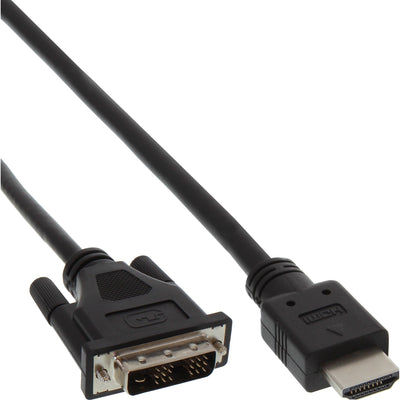 Inline Hdmi-DVI HDMI Cable Male a DVI Male 18 + 1 Black 0,5M — image 1