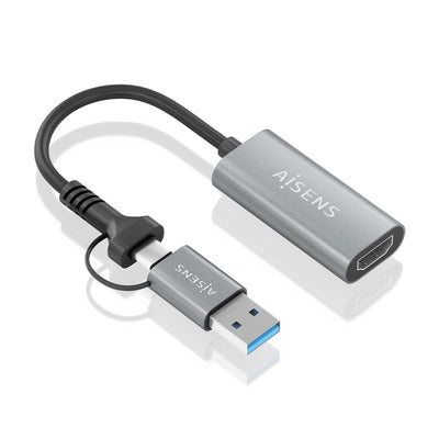 Aisens Converter HDMI A109-0913 USB + USB Type-c 3.1 Male HDMI Male 15CM Grey — image 1