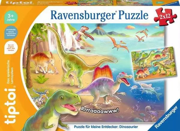 Ravensburger Rompecabezas Tiptoi Small Exploradores: Dinosaurios