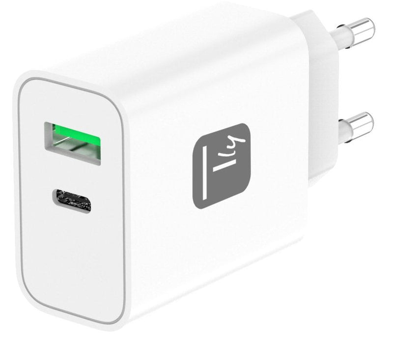 Techly IPW-USB-30WACG Charger Dispositivo Mobile Phone Universal White Power Alterna Charging Fast Indoor