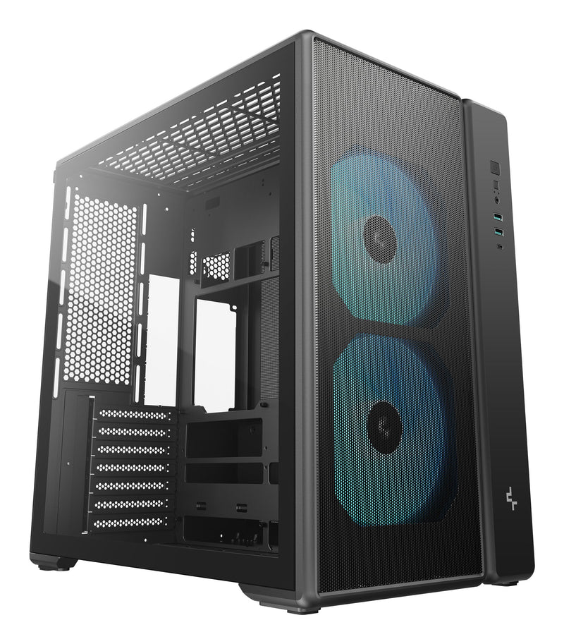 Deepcool PC Case CG590 Mesh 2F microATX Midi Tower Case, Black