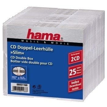 Case For Drives Cd 2 Drives Transparent 25 Estuches — image 1
