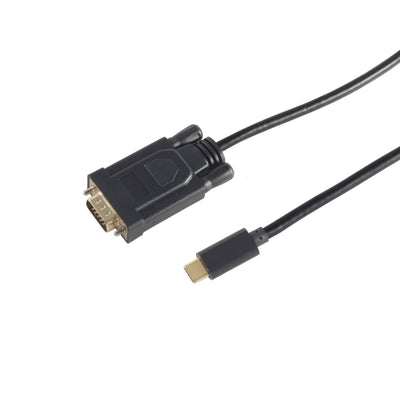 S-conn 10-59185 Adapter Cable Vídeo 1,8M USB Type-c VGA (d-sub) Black — image 1