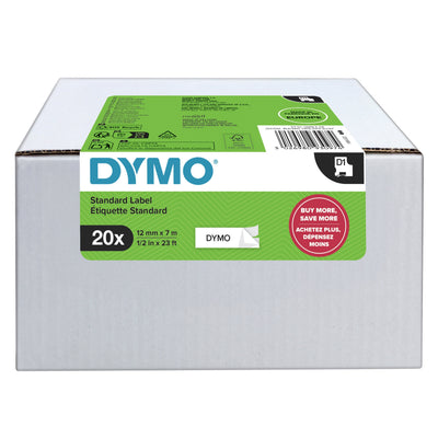 Dymo Tape Labels D1 Genuine Paquete Económico 10, Black Sobre White 9MM X 7M 10 Cintas 2231632 — image 1