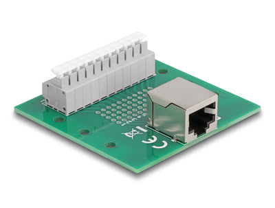 Delock 67012 RJ50 Female a Bloque Terminals With Pulsador Carril Din — image 1