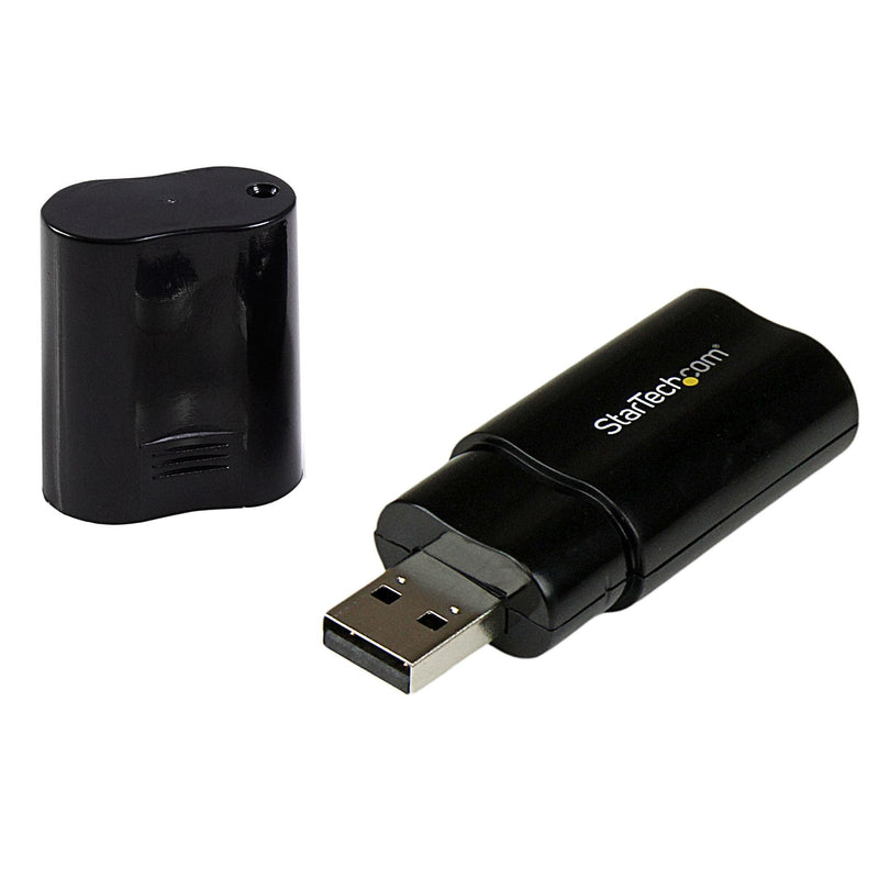 StarTech.com Card Sound Stereo USB External Adapter Convertidor Black Card Sound Stereo USB 2.0 P/N: MU15M