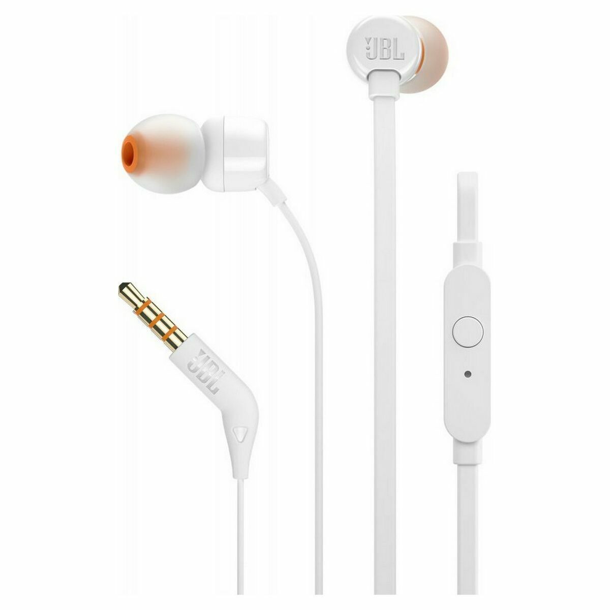 Jbl Headphones With Microphone Jbl T110 White