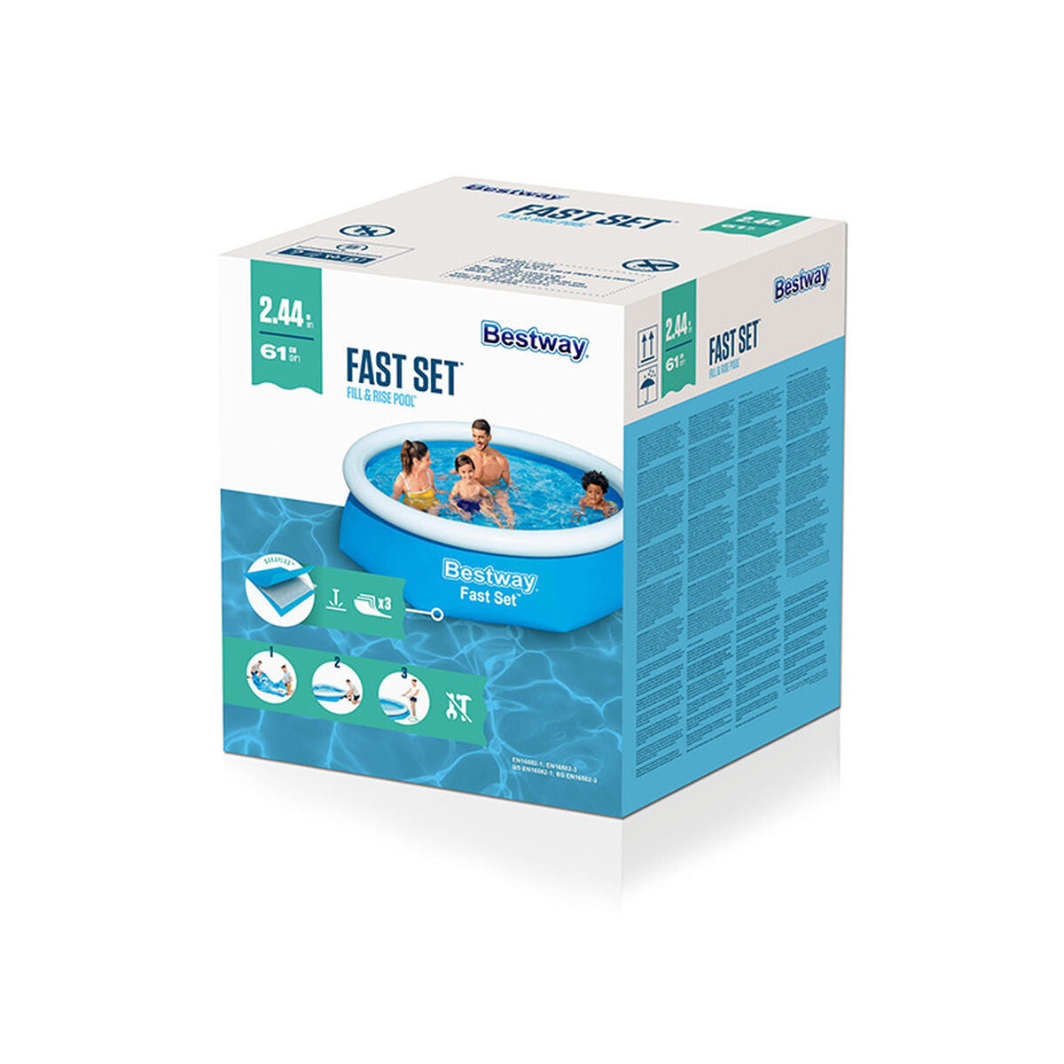Bestway Inflatable Pool Bestway Blue 1880 L 244 X 61 Cm
