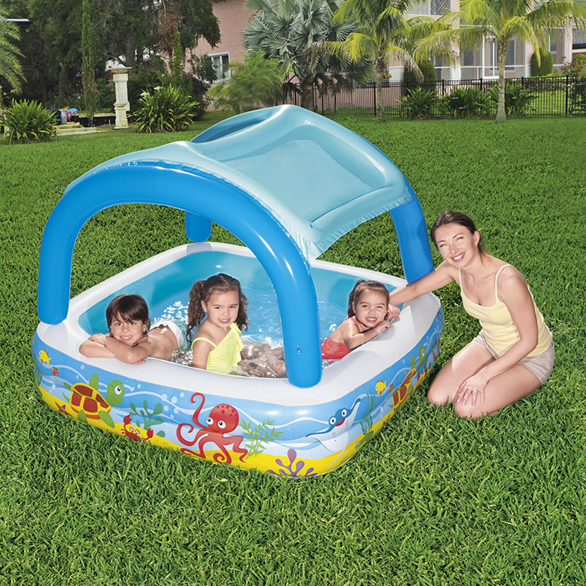 Bestway Inflatable Paddling Pool For Children Bestway 140 X 140 X 114 Cm