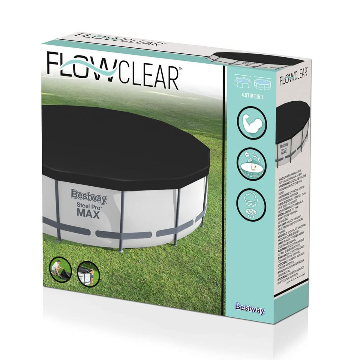 Bestway Swimming Pool Cover Bestway Black Ø 457 Cm (1 Unit)