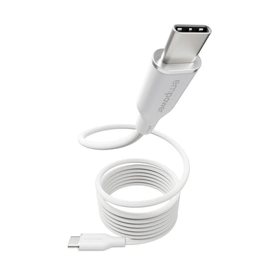 Panzerglass Empower™ By ® Magnetic 240W USB-C To USB-C USB Cable 2.0 1.5M Silver White USB Cable White — image 1