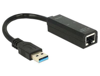 Delock Adapter USB 3.0A RJ45 Ethernet 1000MBIT/S Black 62616 — image 1