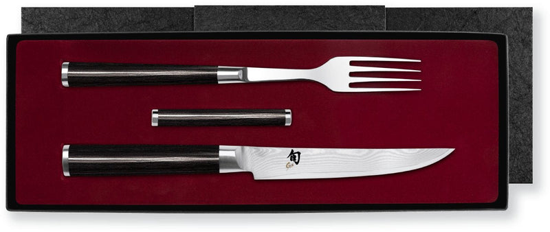 Kai Cutlery Shun 3 Pieces Tenedor, Knife Reposacuchillos