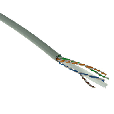 CAT.6 F UTP Solid Installation Cable Pvc, Cpr Euroclass Eca, 24AWG, Grey 500 Meter — image 1