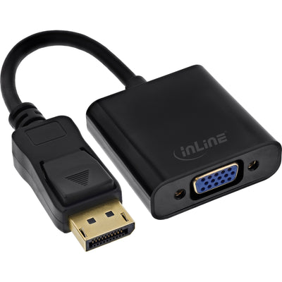Inline Adapter DisplayPort Básico , DisplayPort Male a VGA Female Black 0,15M — image 1