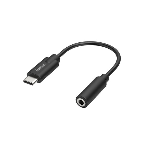 Hama Essential Cable Adapter Audio - USB-C Male - Jack Female 3.5MM - Stereo - Black — image 1